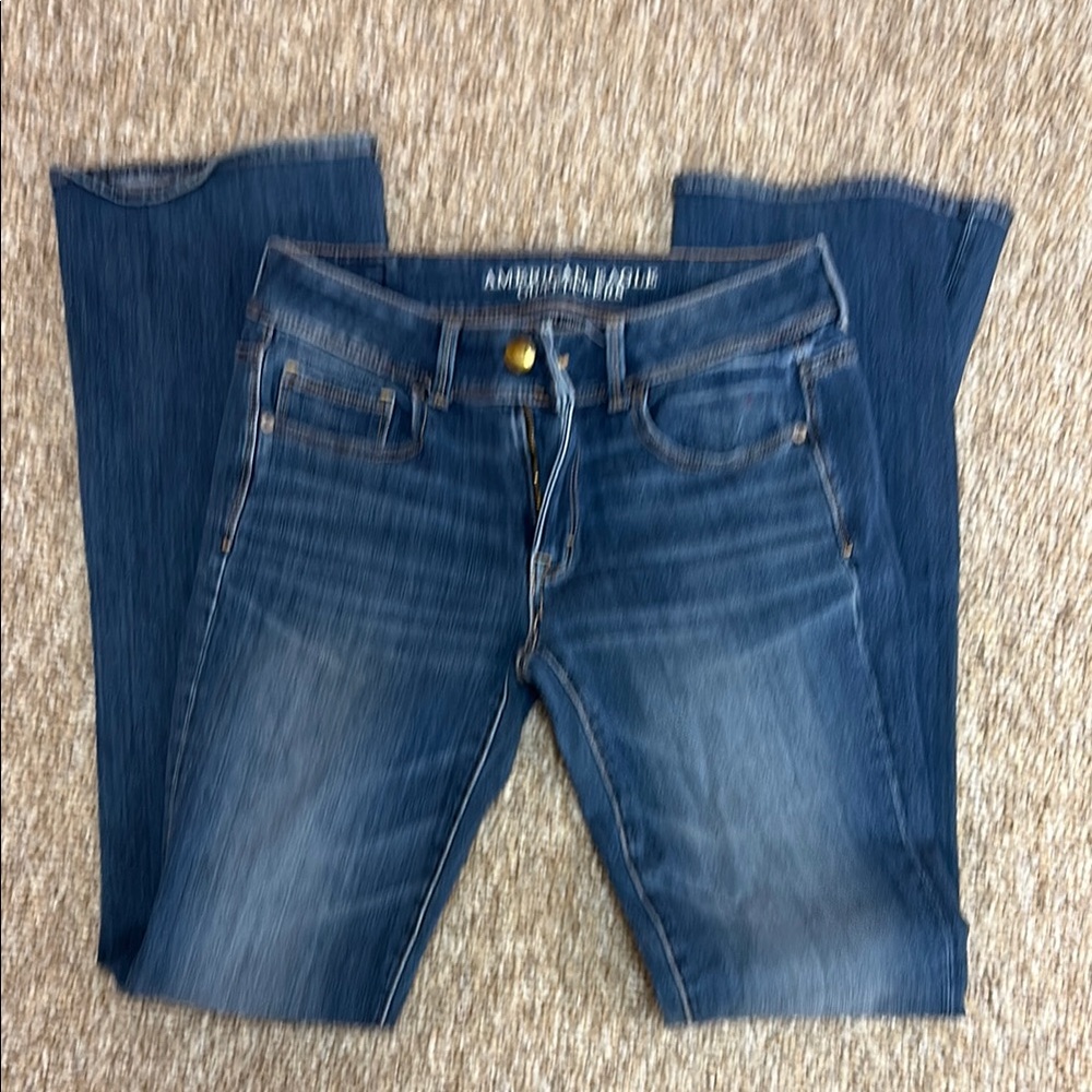 American Eagle Outfitters Women's Dark Blue Boot Cut Jeans